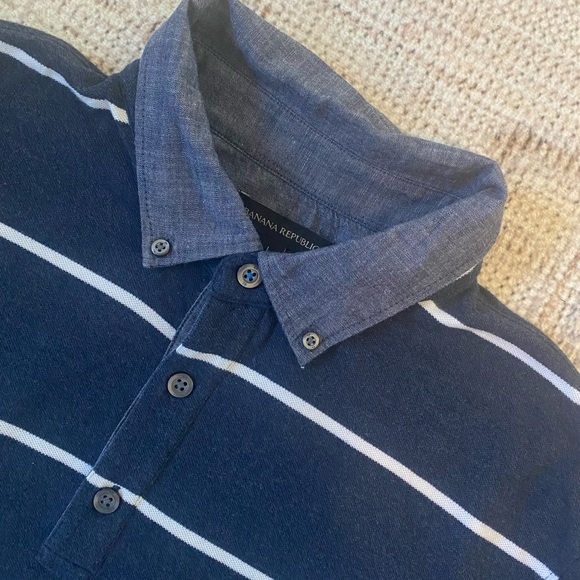 Men’s Banana Republic 2 Pc Shirt Lot Golf Polo & S/S Tee T-shirt Size Large - Picture 4 of 8